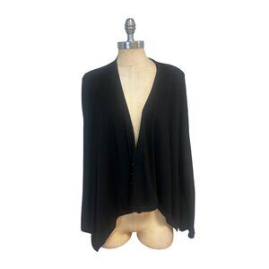 Alice + Olivia Black Black button Hem Cardigan Sweater Medium